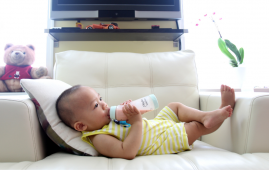 Baby drinking milk