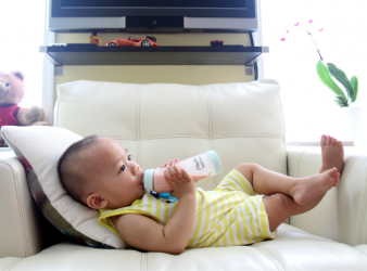 Baby drinking milk