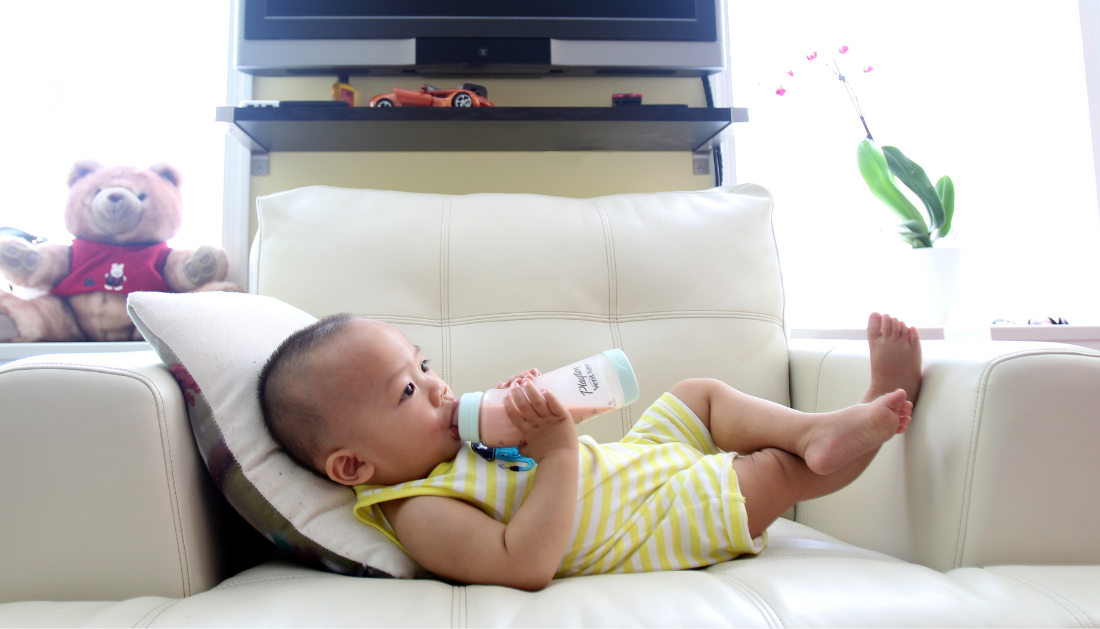 Baby drinking milk